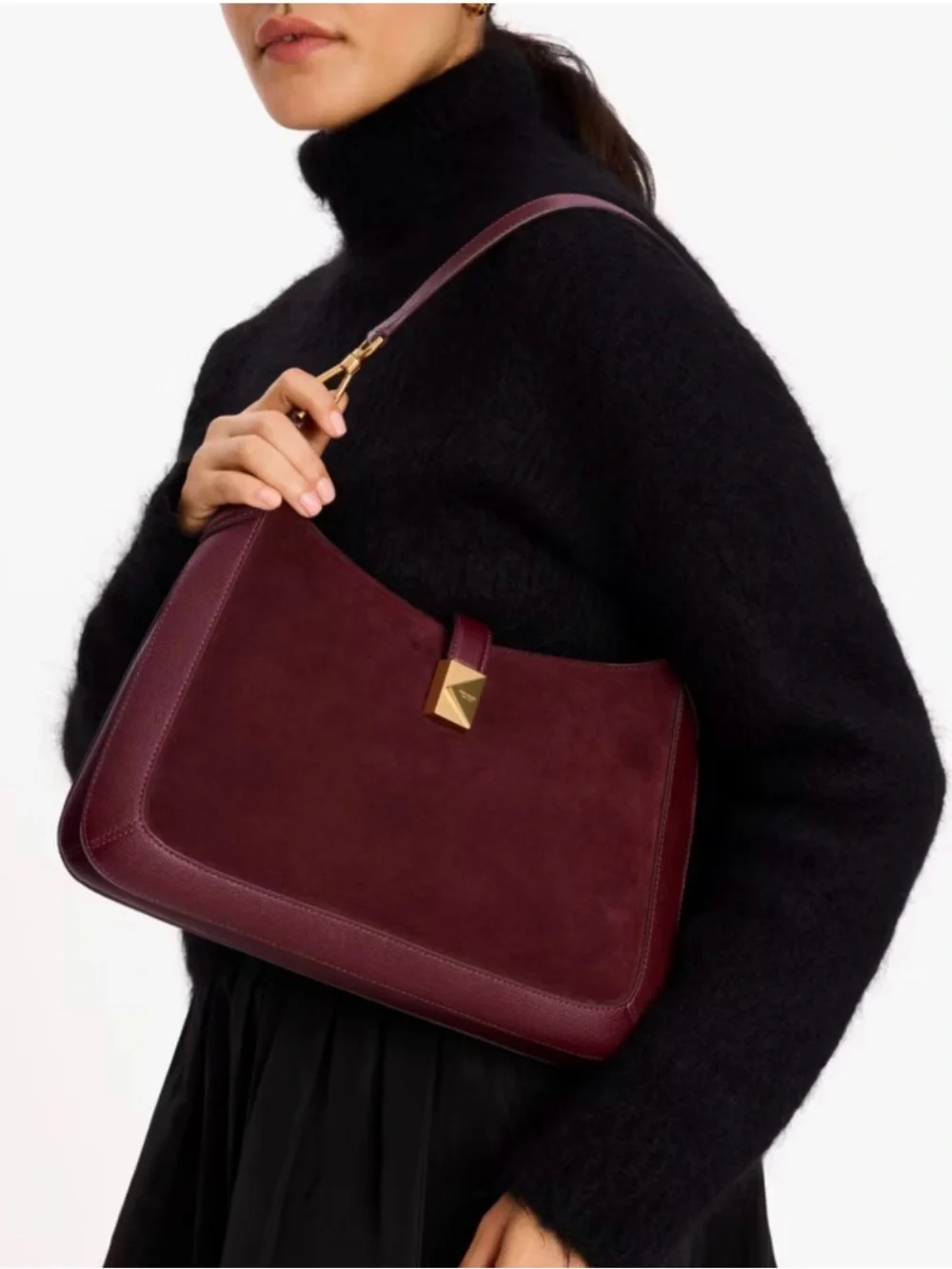 kate spade new york Deco Pebbled Leather & Suede Hobo Bag. New no tag. Color win